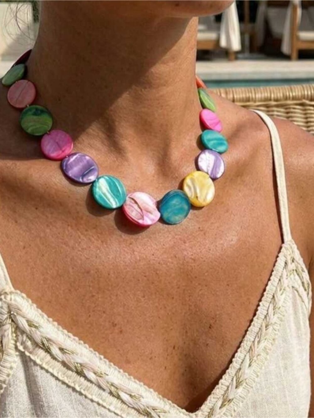New! Coastal Teardrop Shell Necklace NWOT (5009)